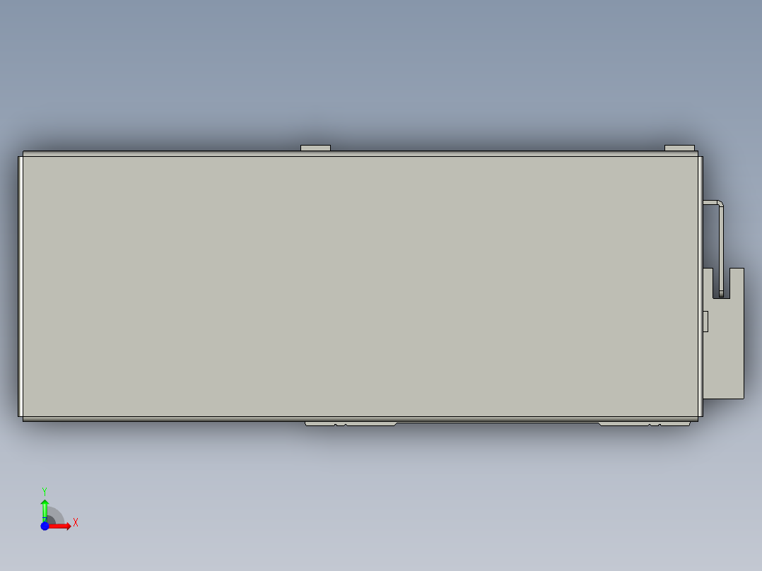 直线模组WG-LHA12-S450-R设计图纸前视图