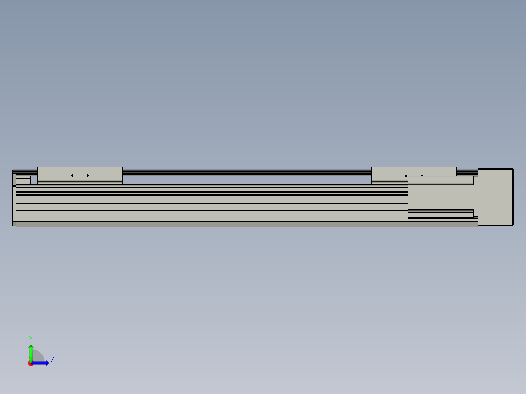 直线模组WG-LHA12-S450-R设计图纸左视图