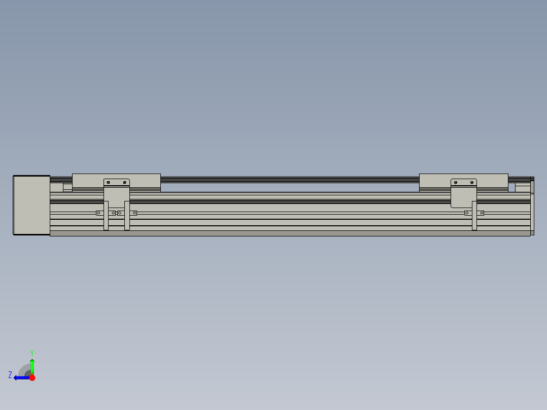 直线模组WG-LHA12-S450-R设计图纸右视图
