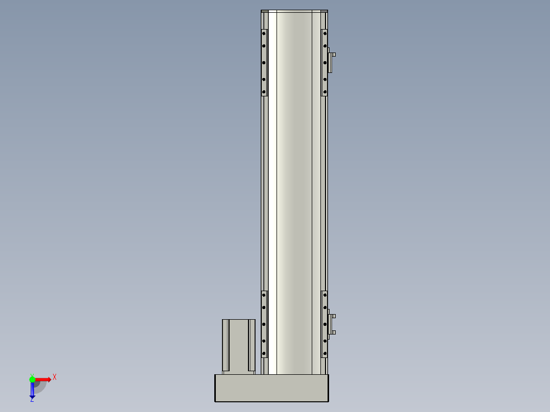 直线模组WG-LHA12-S450-R设计图纸俯视图