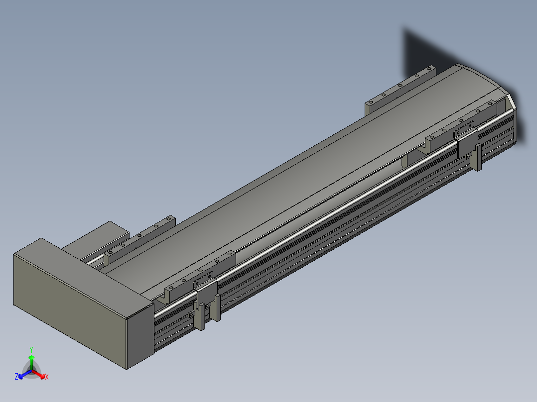 直线模组WG-LHA12-S450-R设计图纸正等轴测图
