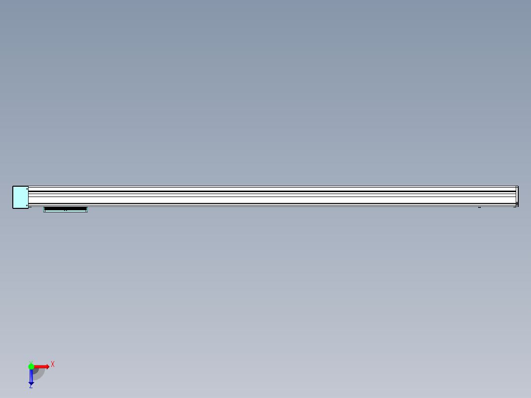 威洛博VC丝杆传动-无尘环境VC14-Lxx-C-S1500-BL-ZP40-C3俯视图