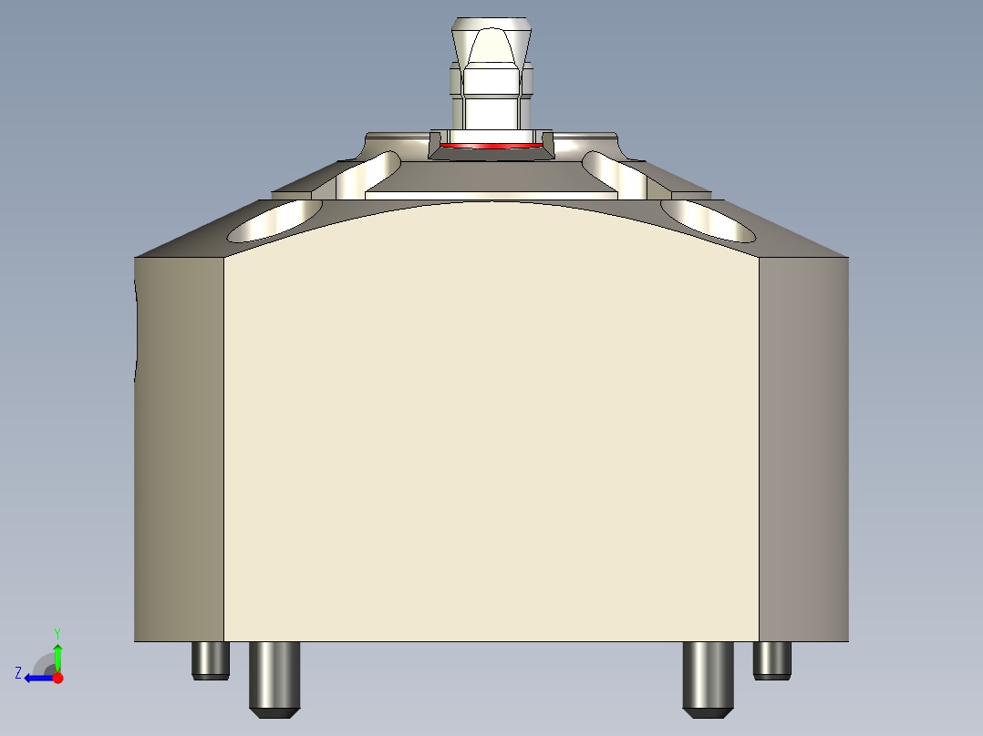 KOSMEKSFA1000-G0A-070多系列多零件图纸模型多系列多零件图纸模型右视图