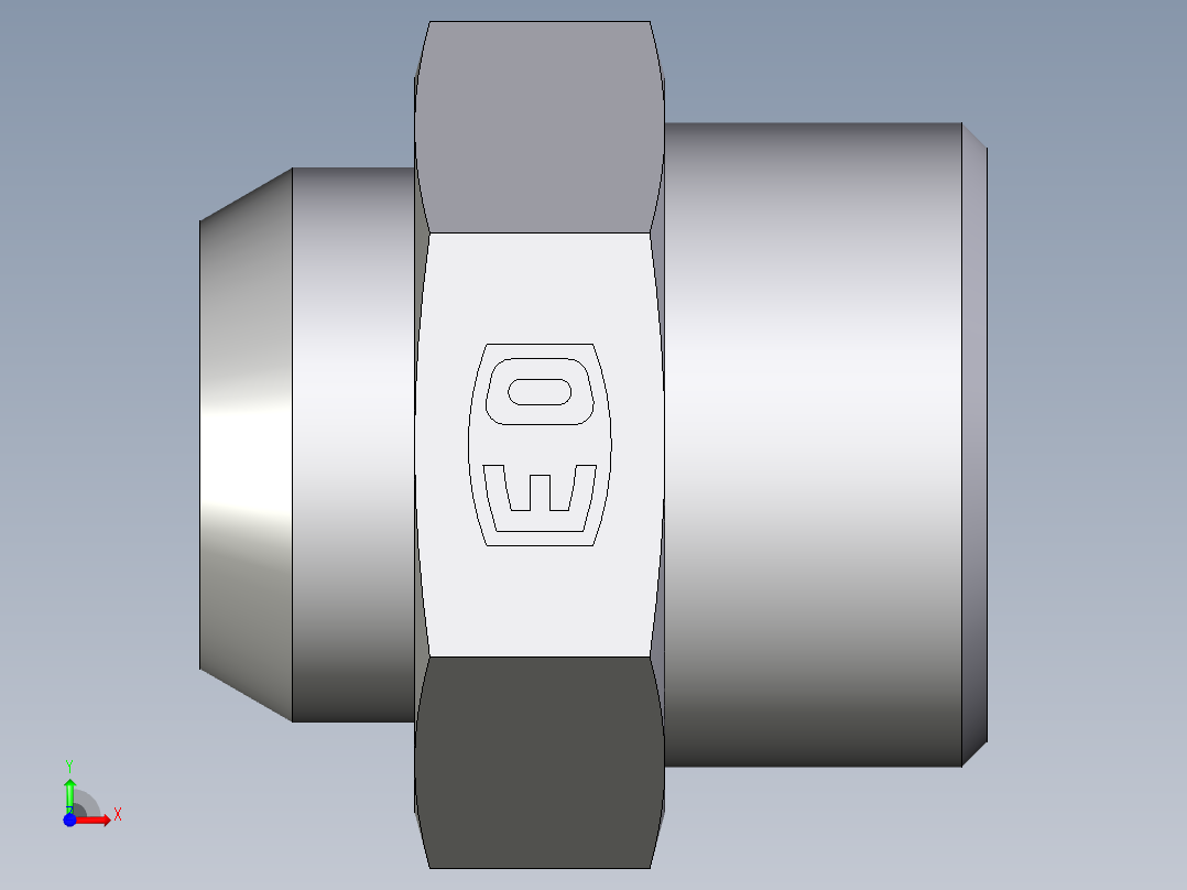 卡套式工业通用硬管接头EO_Weld_connector_AS25S71X前视图