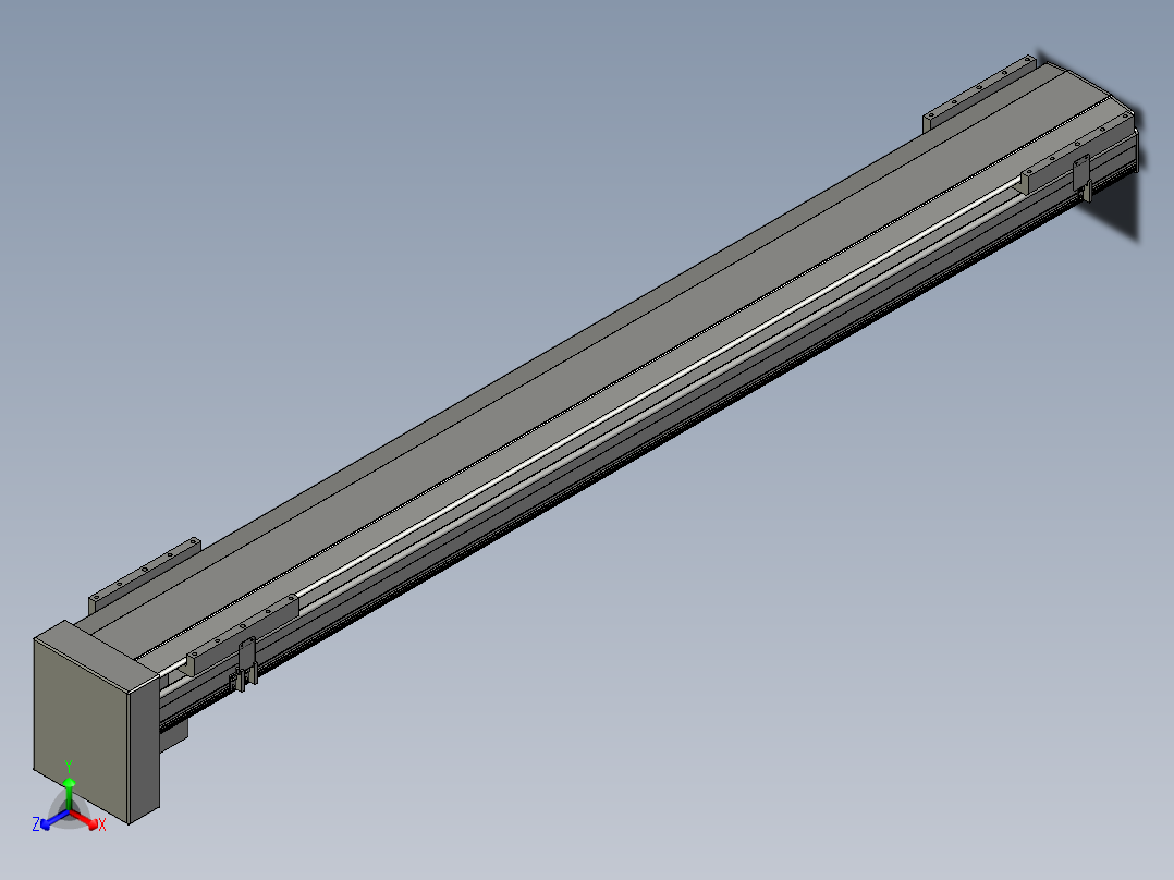 直线模组LHA21-S1800-D设计图纸正等轴测图