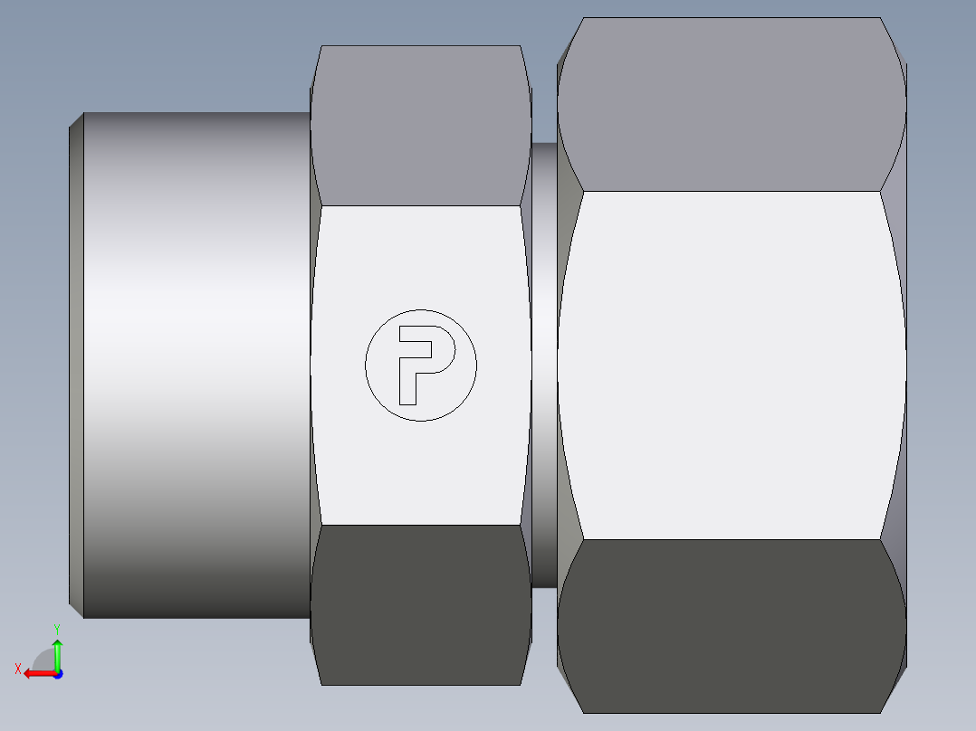 卡套式工业通用硬管接头EO_Distance_piece_adapter_DA30SOMD71后视图