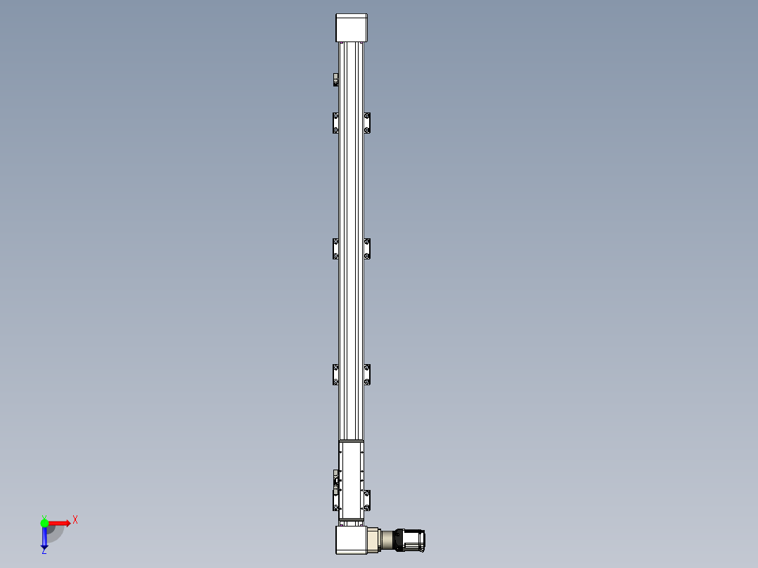 同步带滑台-欧规B8-L176-S1250-L-ZP40-D3-N5俯视图