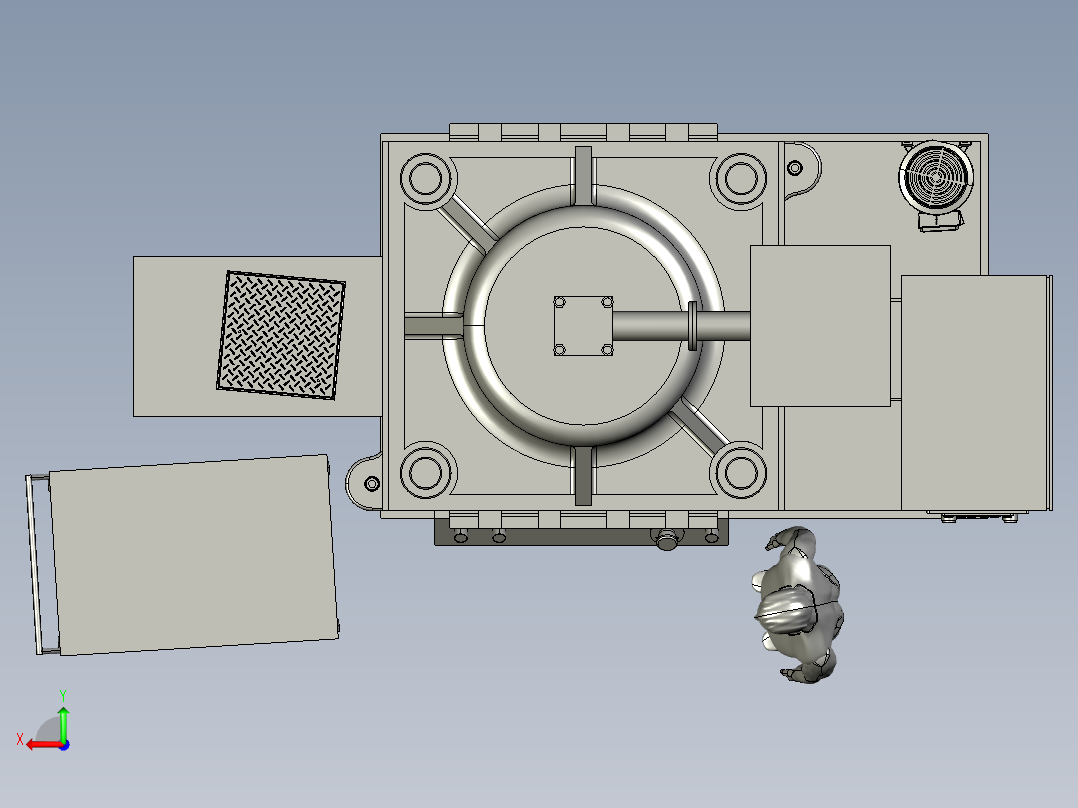 800吨液压机后视图