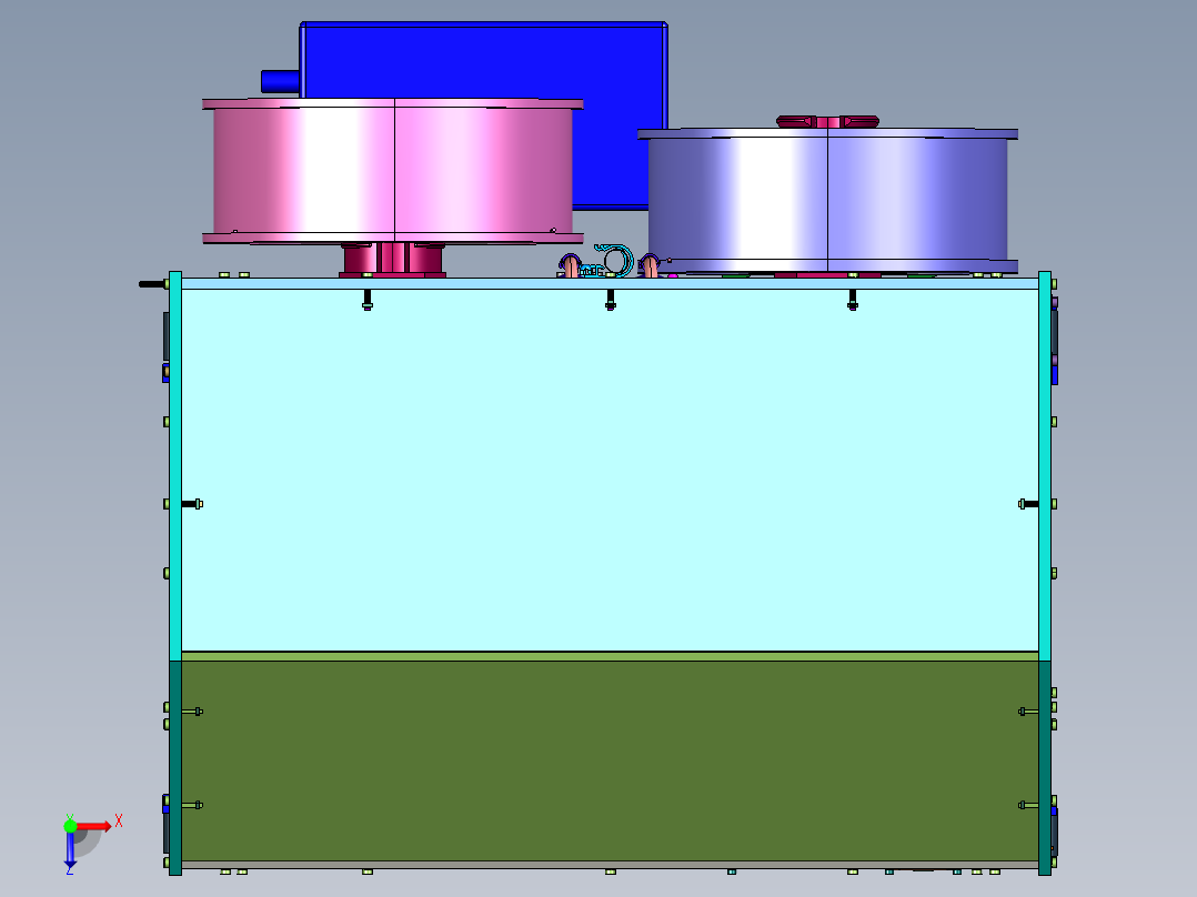 双喷头双色桌面级全金属机身3d打印设备俯视图