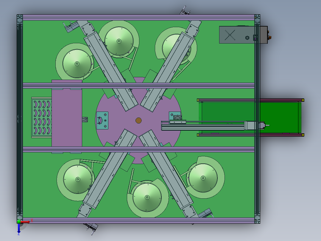 转台组立机sw18可编辑俯视图