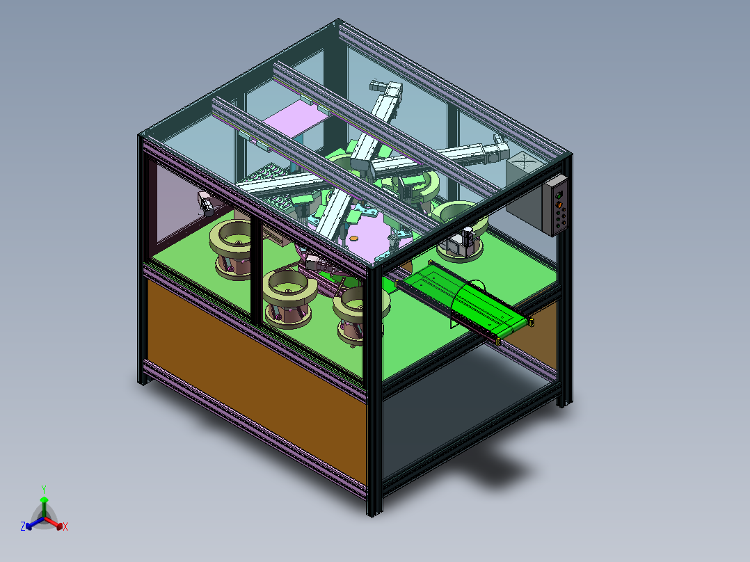 转台组立机sw18可编辑正等轴测图