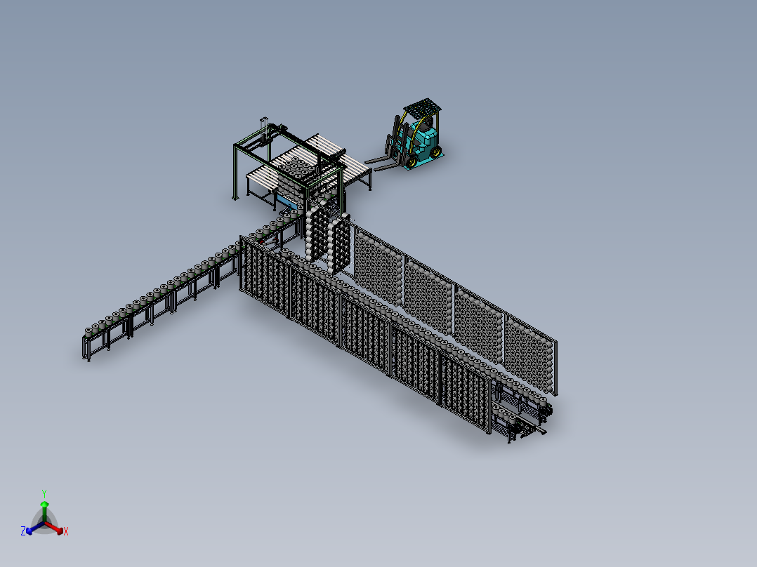 整经机上纱自动化sw20正等轴测图