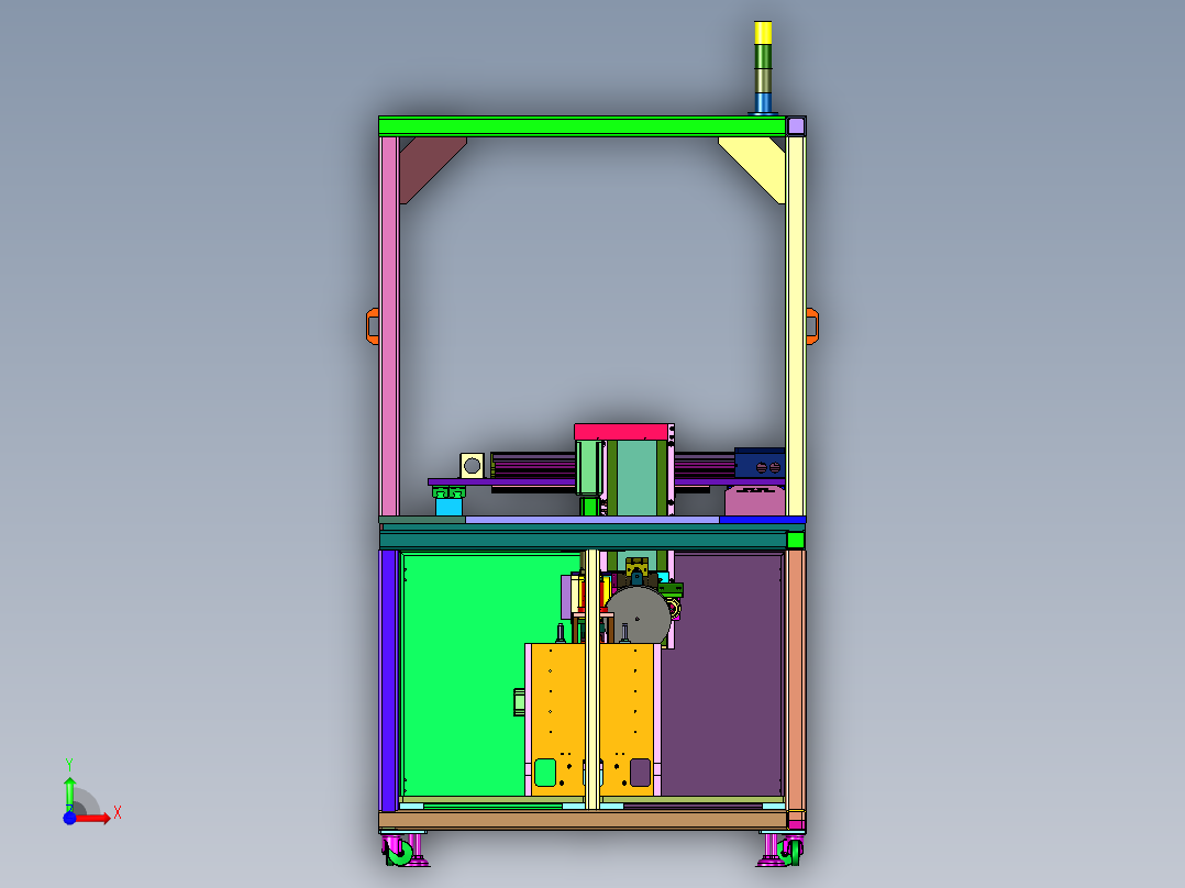 压铸件六轴联动组合数控打磨机前视图