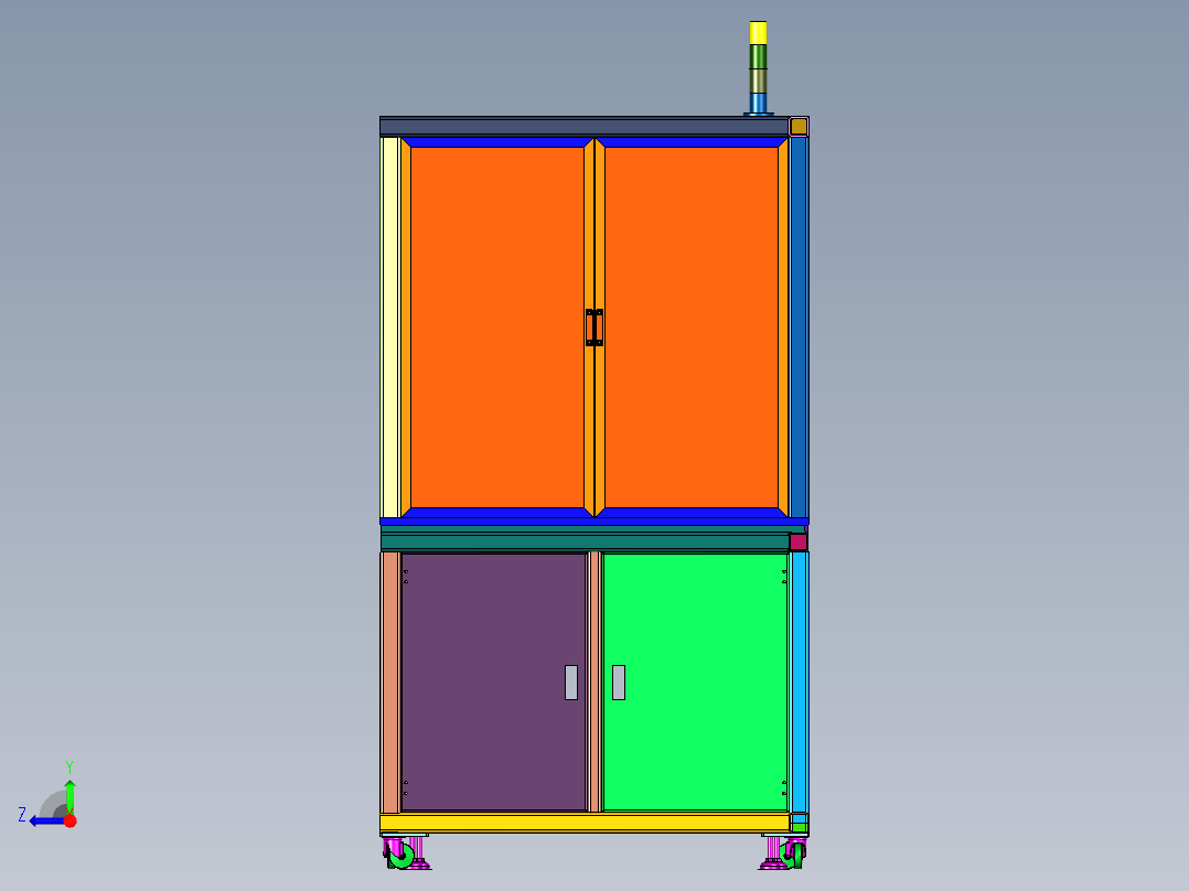 压铸件六轴联动组合数控打磨机右视图