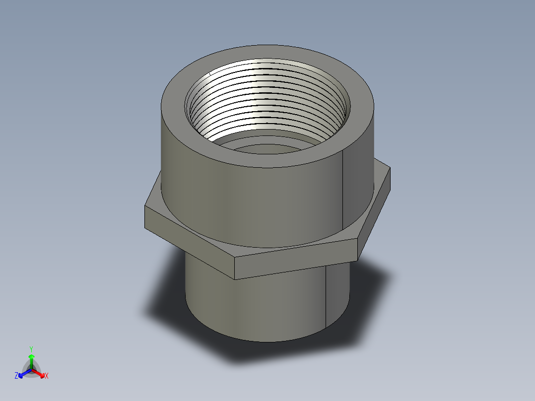 船舶管路系统SeaCor_PVC-SS_SPIGxFPT_37J178015_1.5in正等轴测图