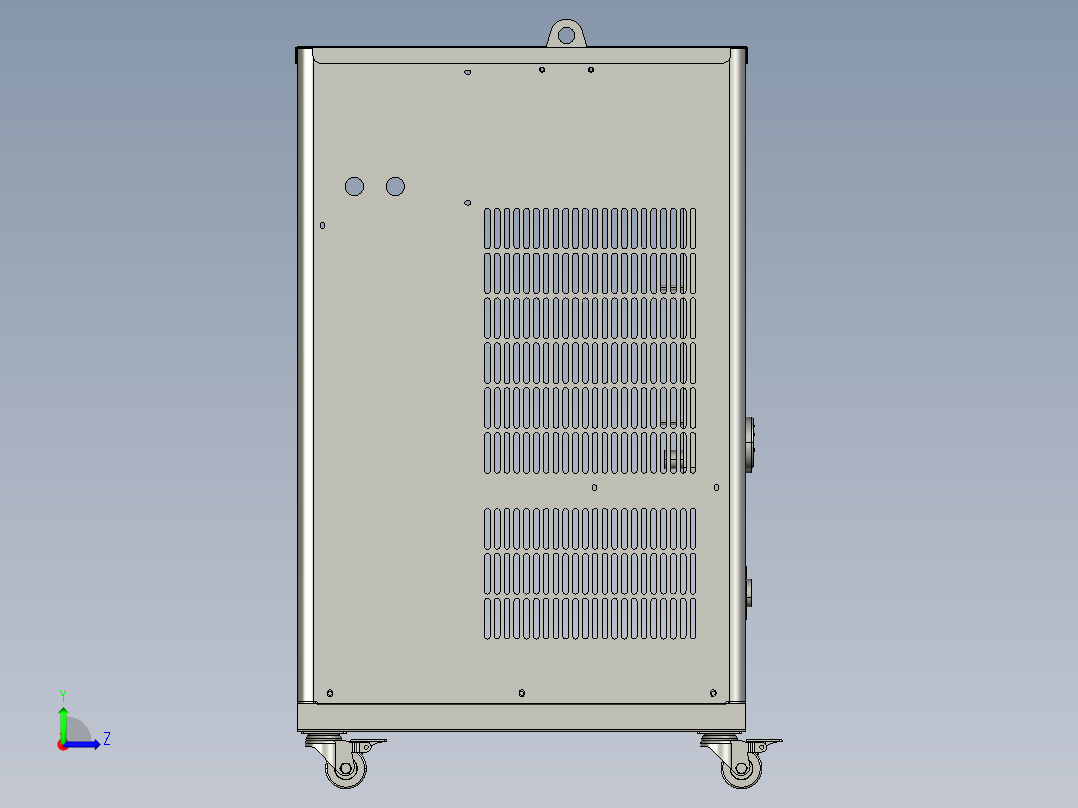 1.5P工业油冷机制冷液压站冷油机散热冷却器精密机械主轴油冷却冷水机左视图
