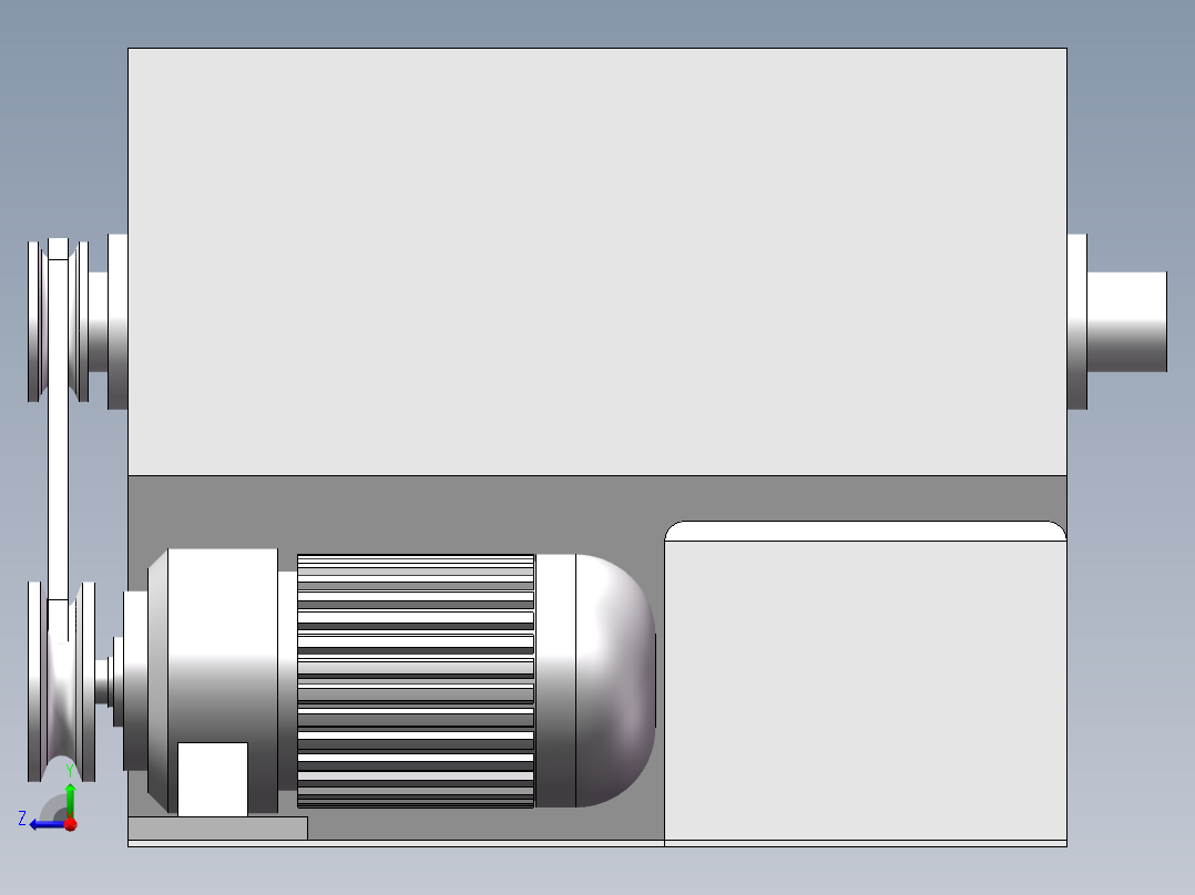 瓜果切片切丝机只做切丝右视图