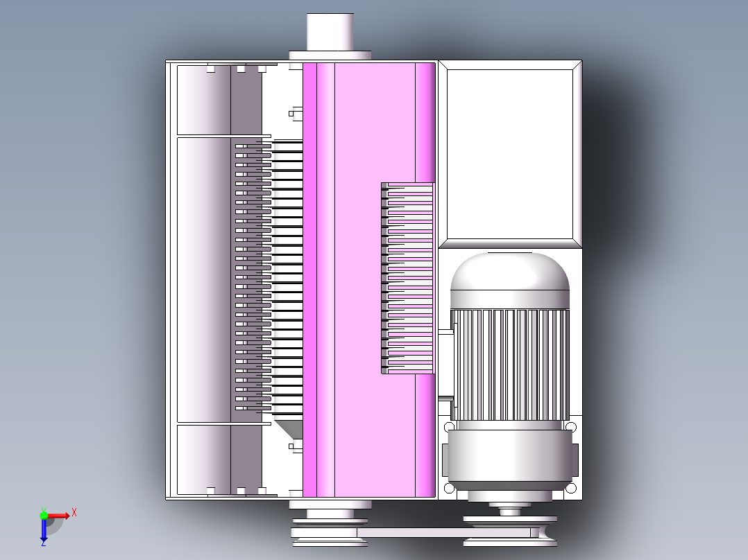 瓜果切片切丝机只做切丝俯视图