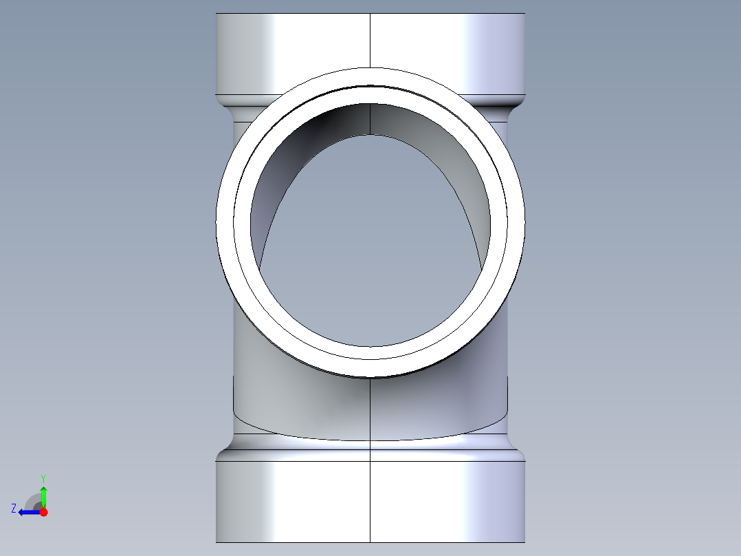 船舶管路系统S15_SeaDrainPLUS_DoubleSanitaryTee-SxSxSxS_37E161903_3in Sea Drain Plus - Sanitary Double Tee - SxSxSxS右视图
