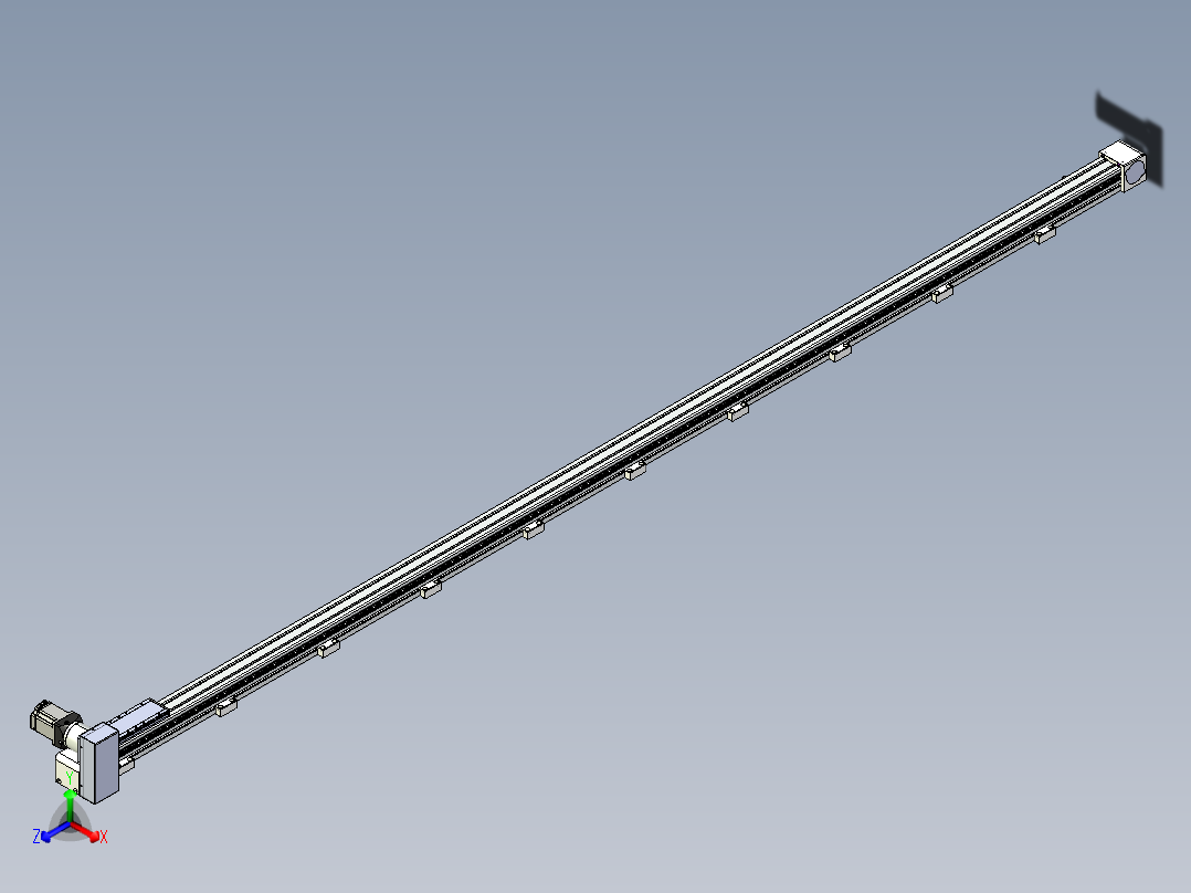 同步带滑台-欧规B8-L88-S3700-L-ZP75-D3-N10正等轴测图