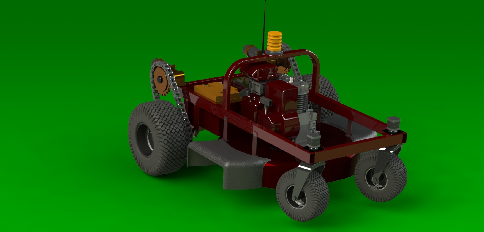 遥控电动割草机