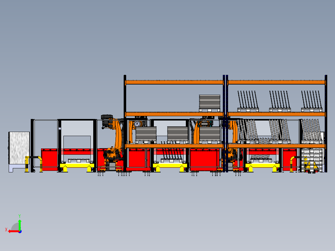 机器人工作区后视图