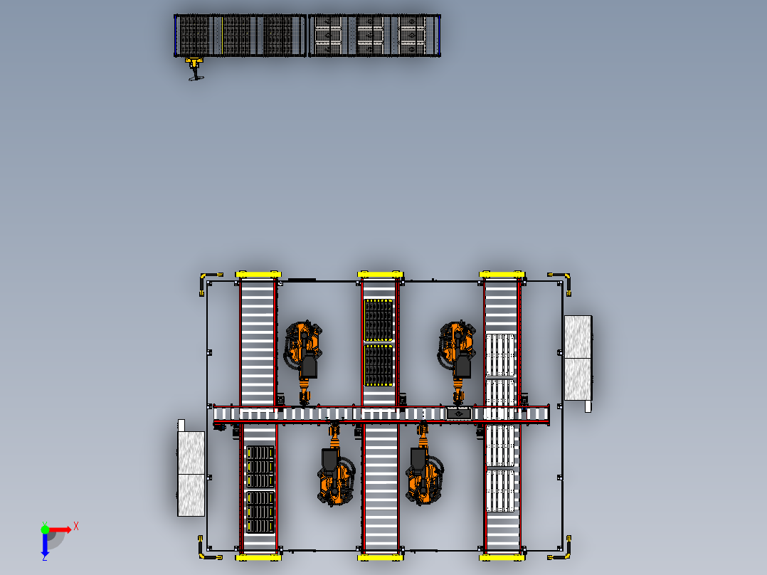 机器人工作区俯视图