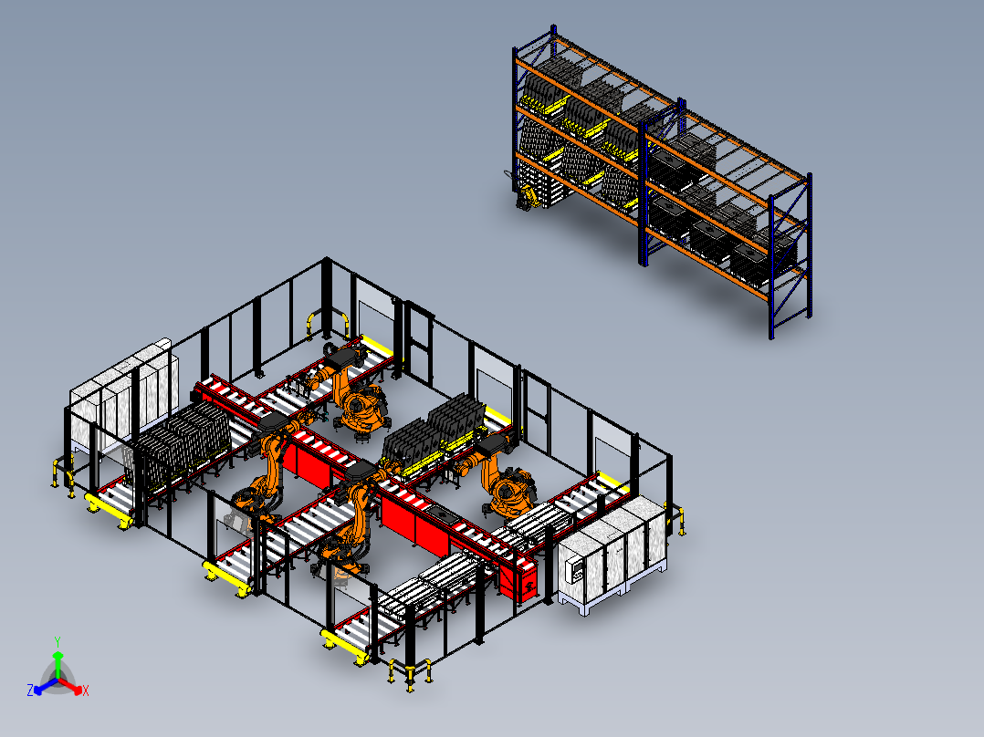 机器人工作区正等轴测图