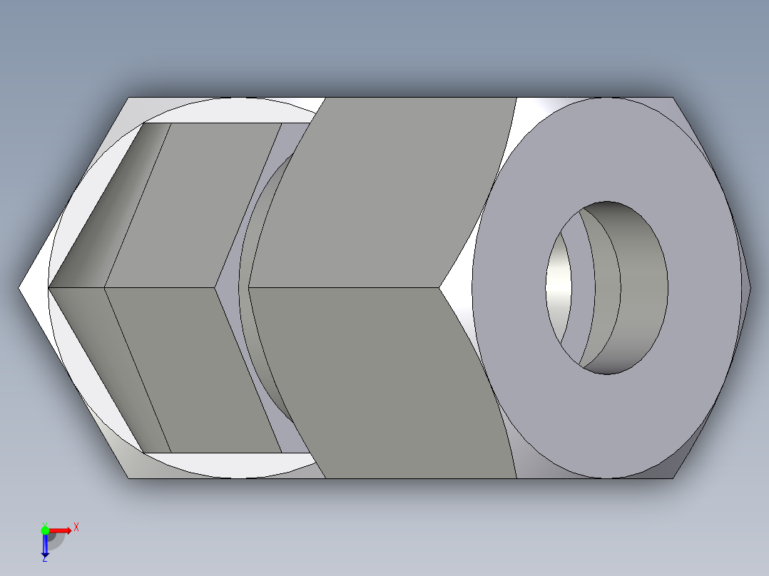 卡套式工业通用硬管接头EO_Swivel_nut_45_deg_elbow_EV10ZS71俯视图