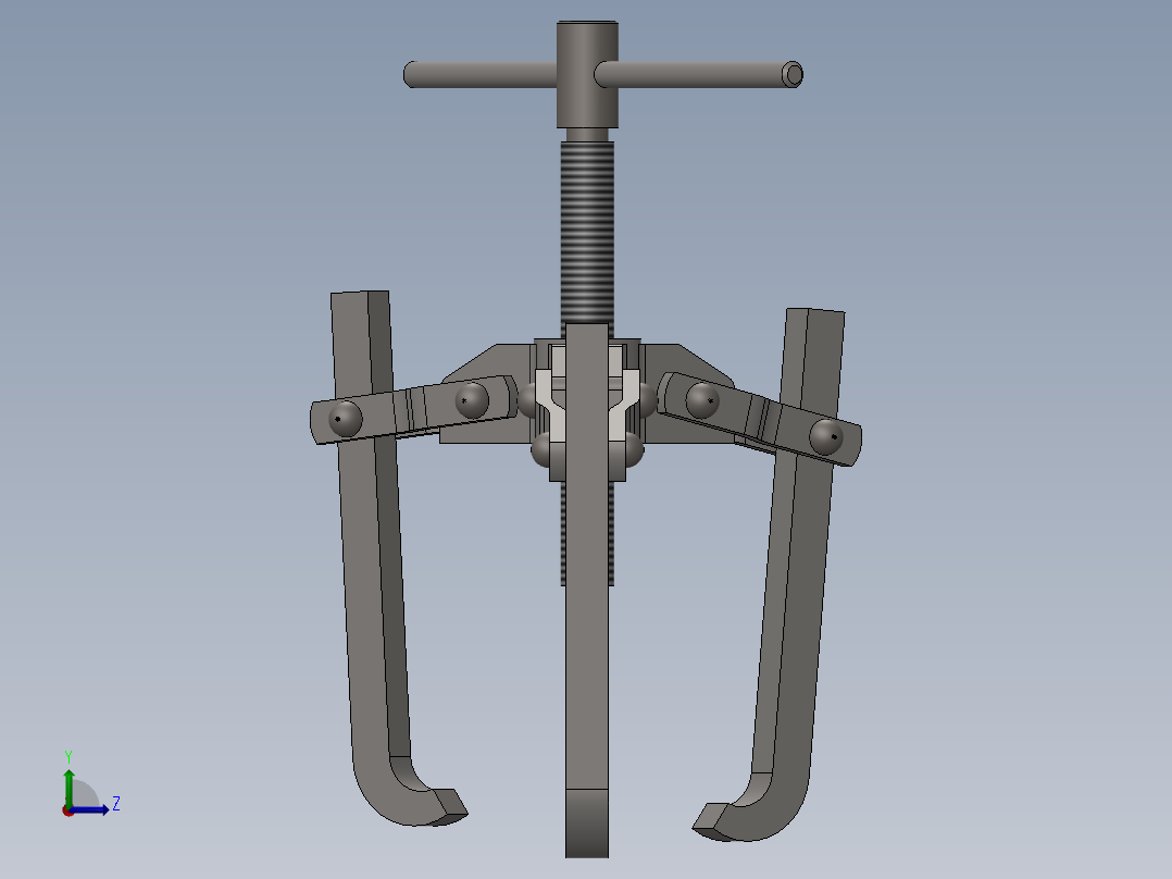 机械抓手 手动抓手左视图