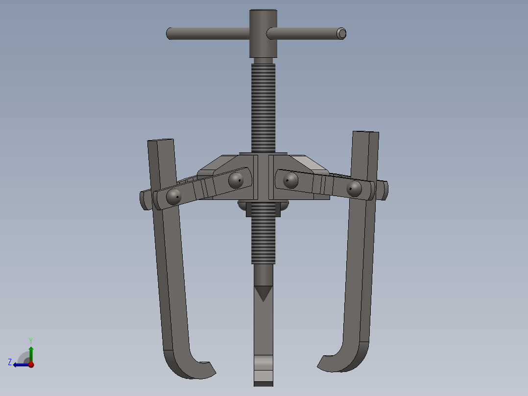 机械抓手 手动抓手右视图