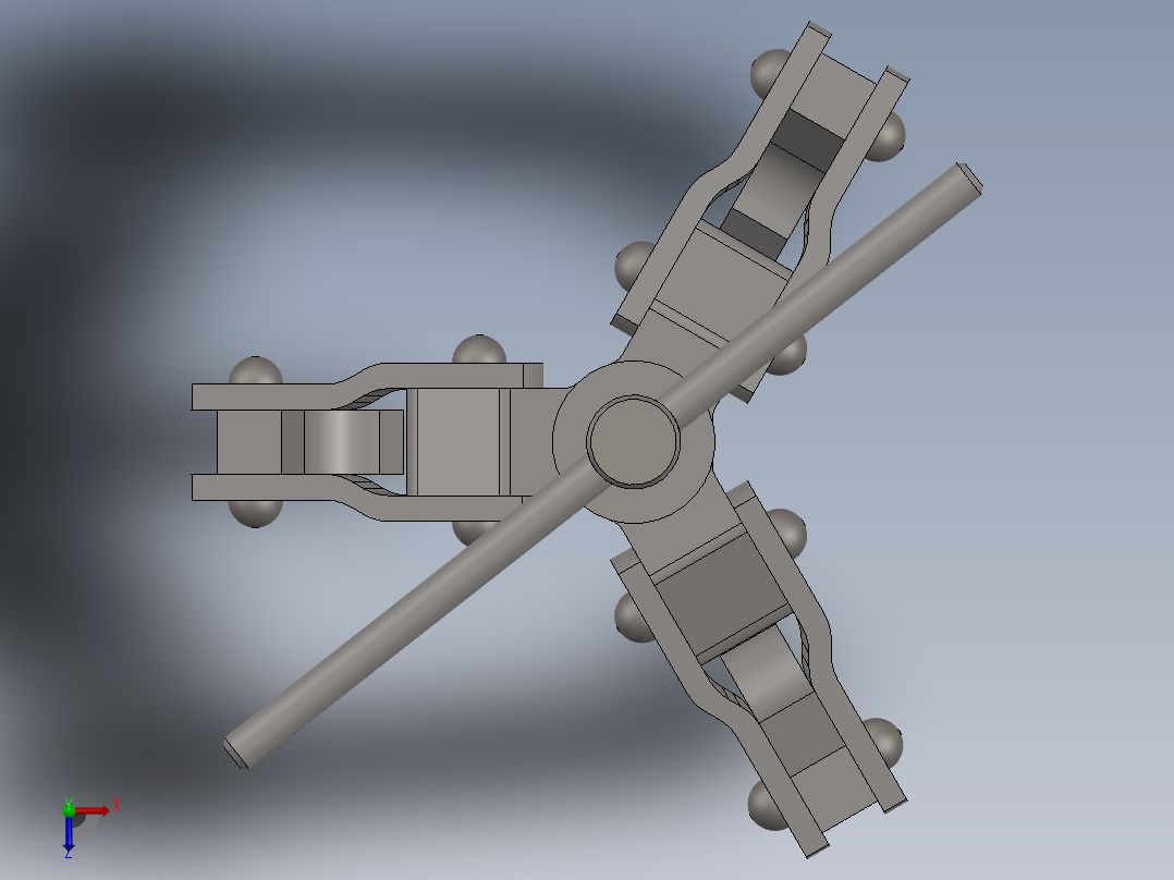 机械抓手 手动抓手俯视图