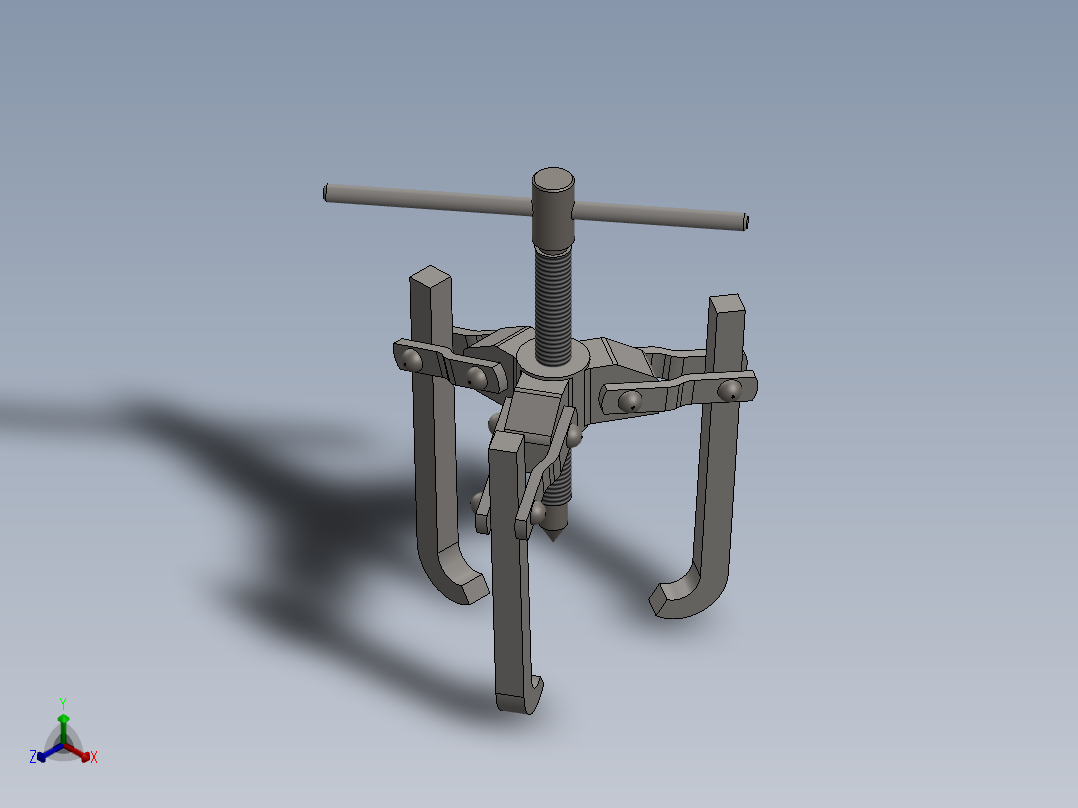 机械抓手 手动抓手正等轴测图