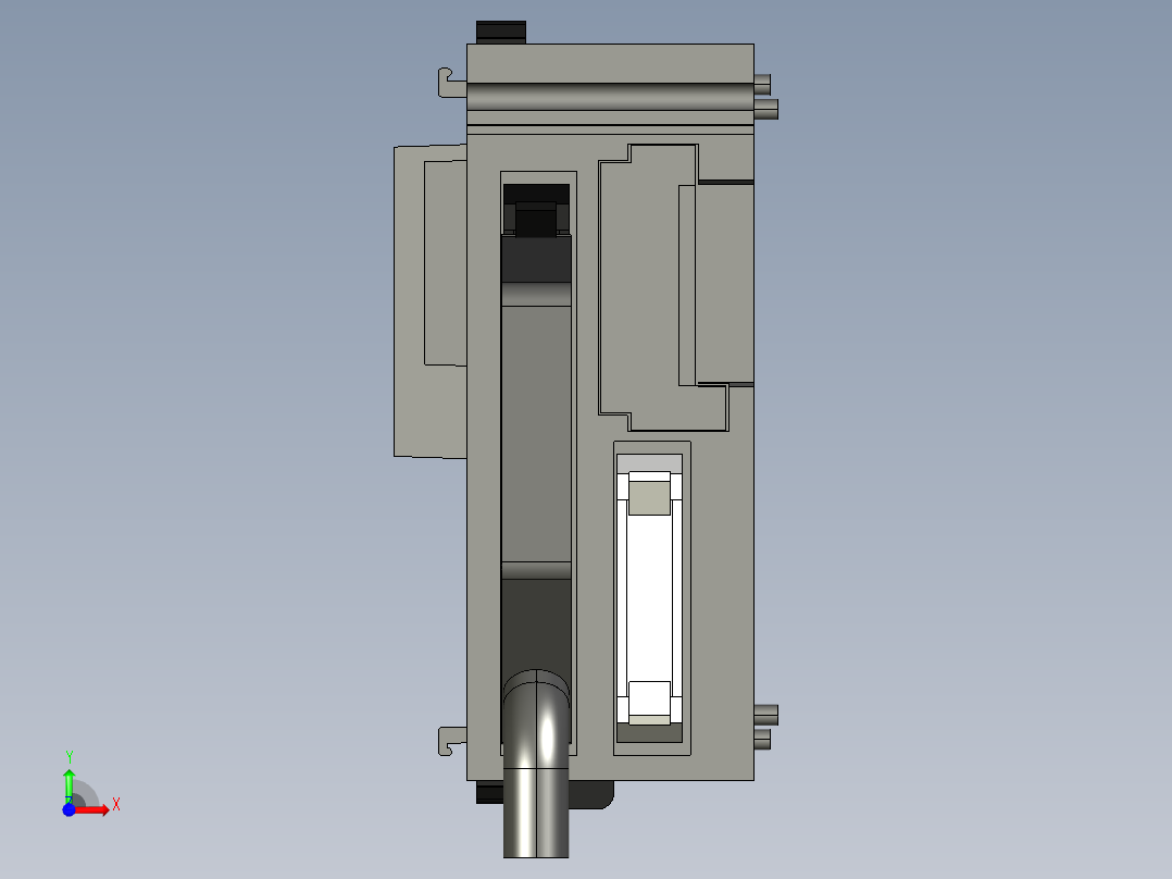 基恩士KV-MX1_kc图纸模型前视图