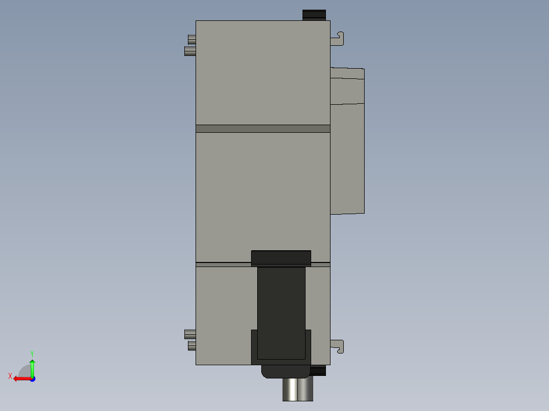 基恩士KV-MX1_kc图纸模型后视图