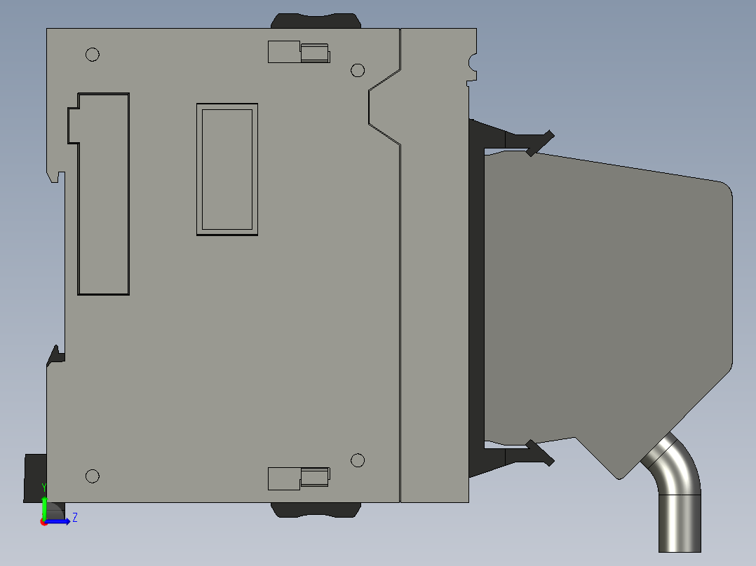 基恩士KV-MX1_kc图纸模型左视图