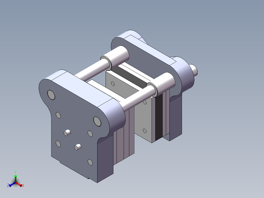 第四组落料冲孔复合模设计正等轴测图