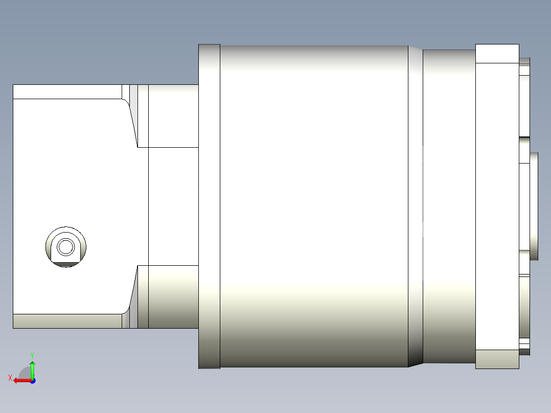 直齿孔PLF120-L3-LC 19-70-90-M5后视图