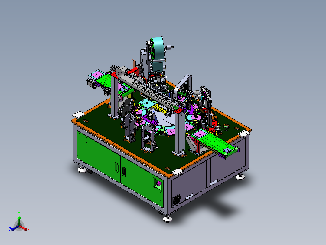自动PCM板胶纸机sw18正等轴测图