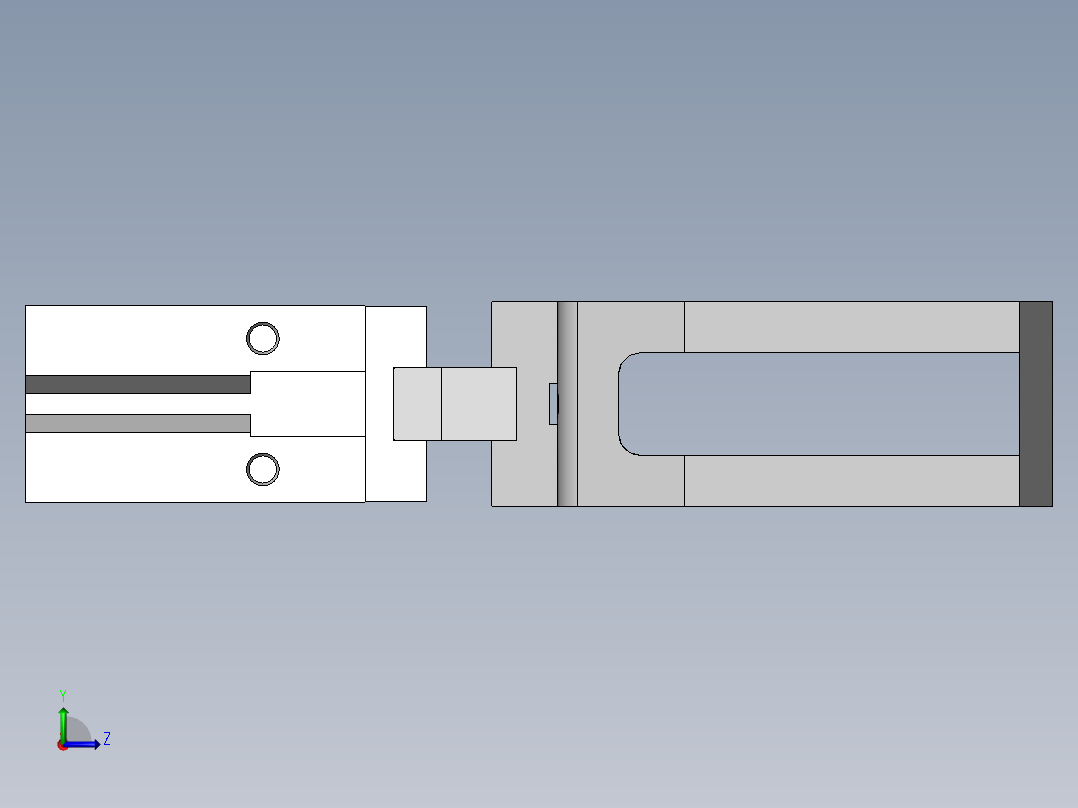 机器人双夹爪可调节1320727左视图