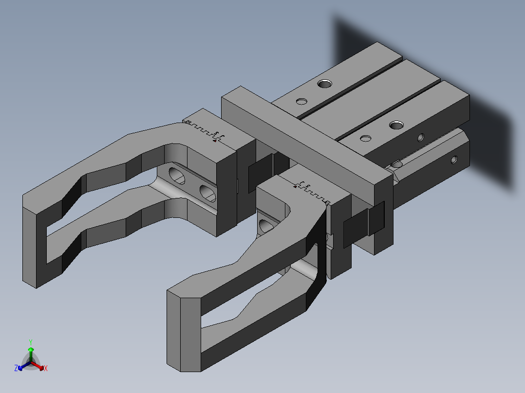机器人双夹爪可调节1320727正等轴测图