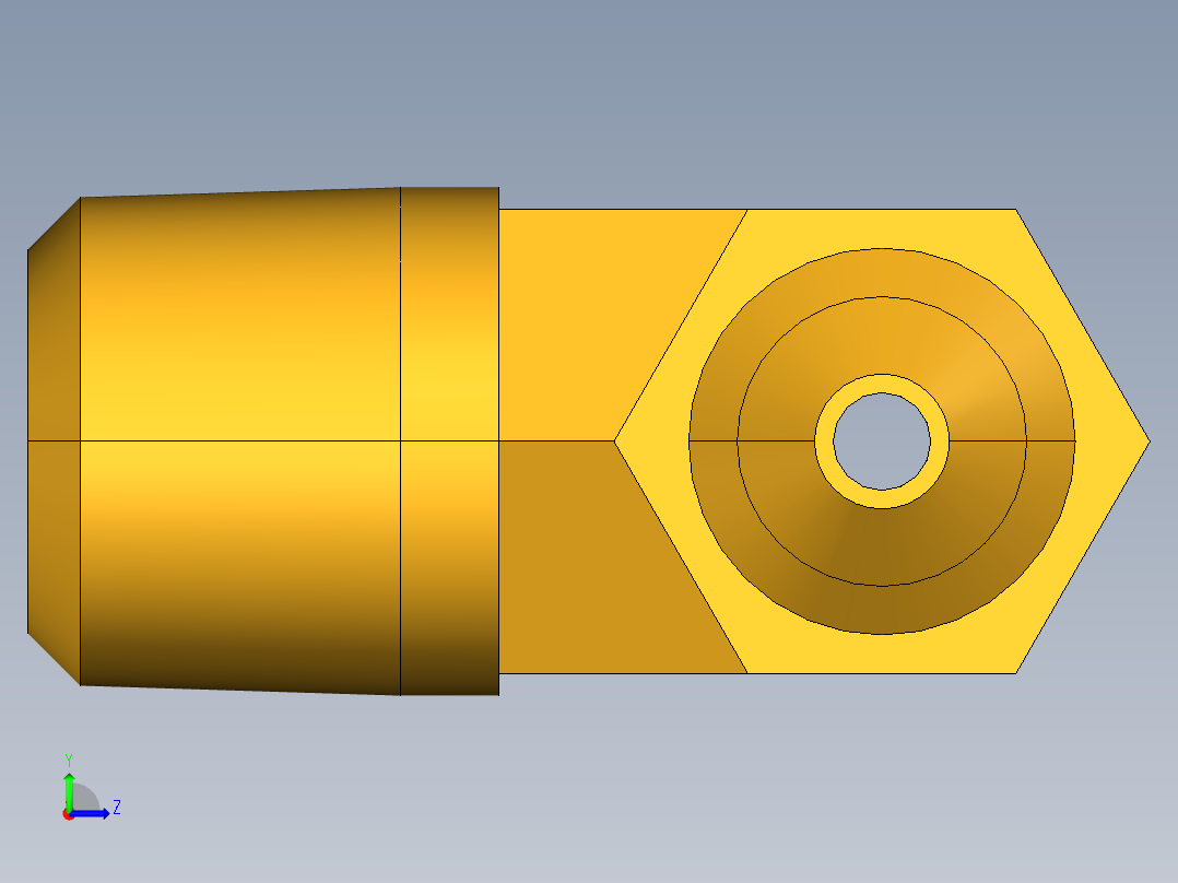 扩口式工业通用硬管接头Male Branch Tee 145F-2-2左视图