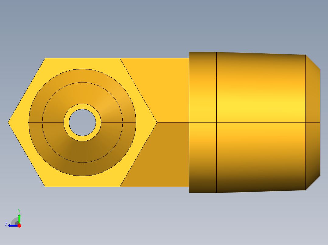 扩口式工业通用硬管接头Male Branch Tee 145F-2-2右视图