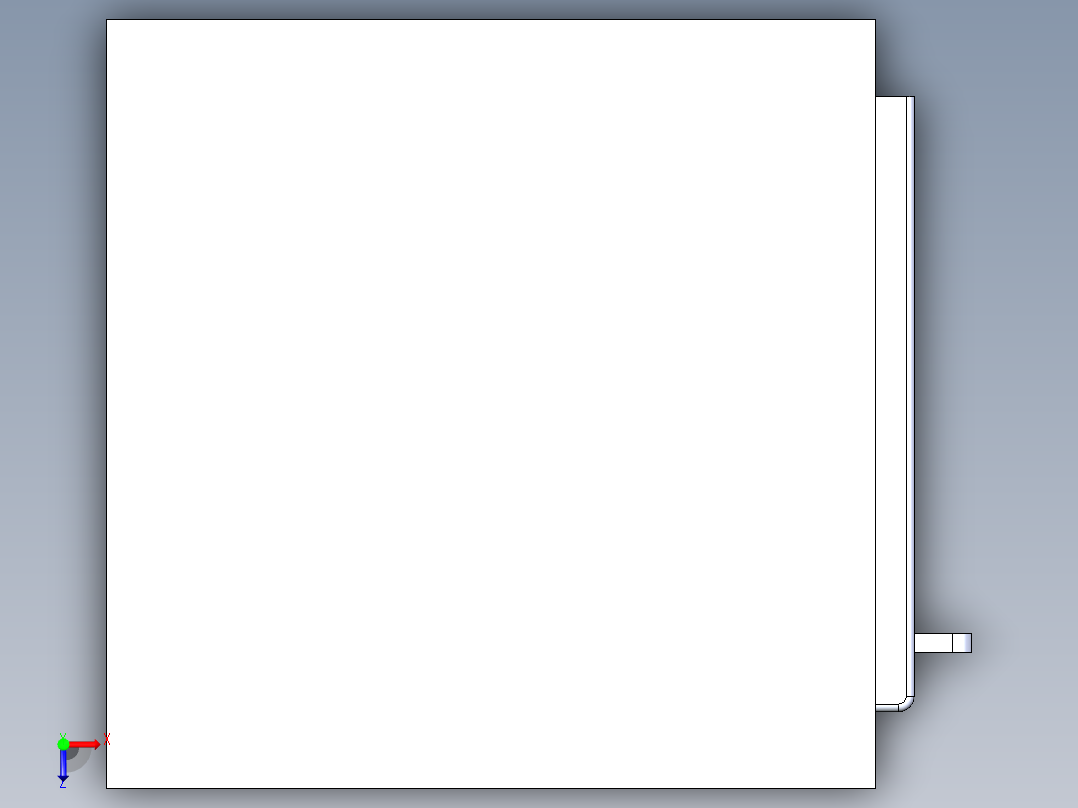 实验室烘干箱设计模型俯视图