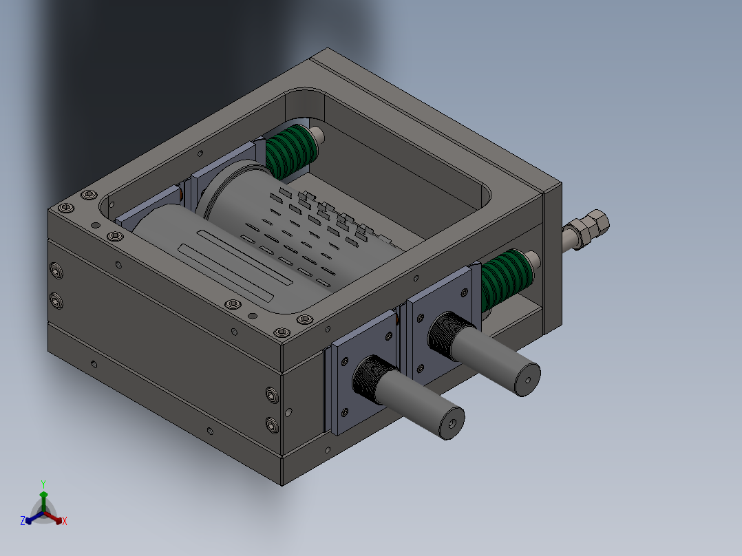 旋切刀辊正等轴测图