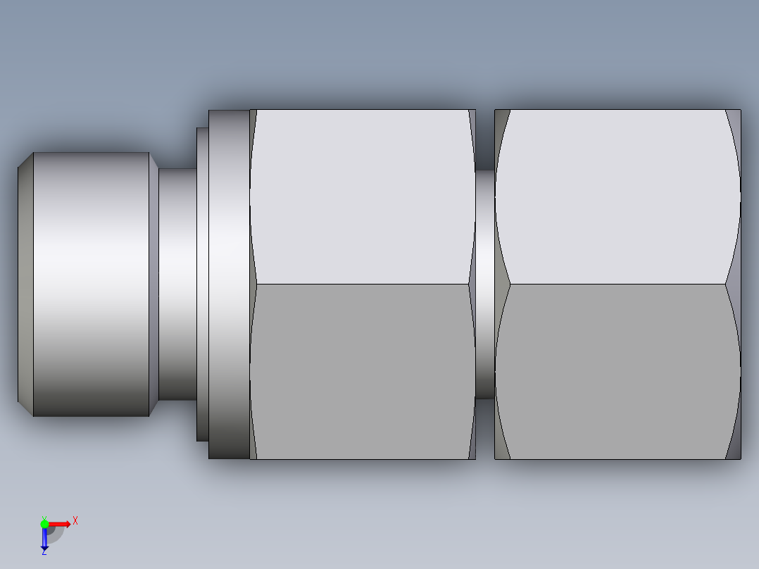 卡套式工业通用硬管接头EO_Swivel_connector_EGE12LREDCF俯视图