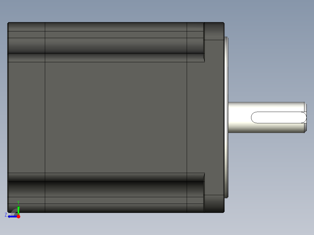NEMA 34 步进电机右视图