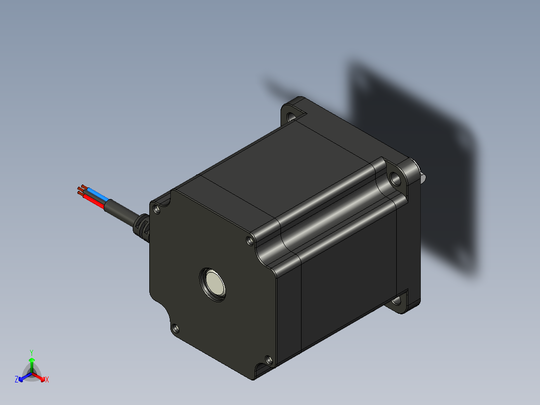 NEMA 34 步进电机正等轴测图