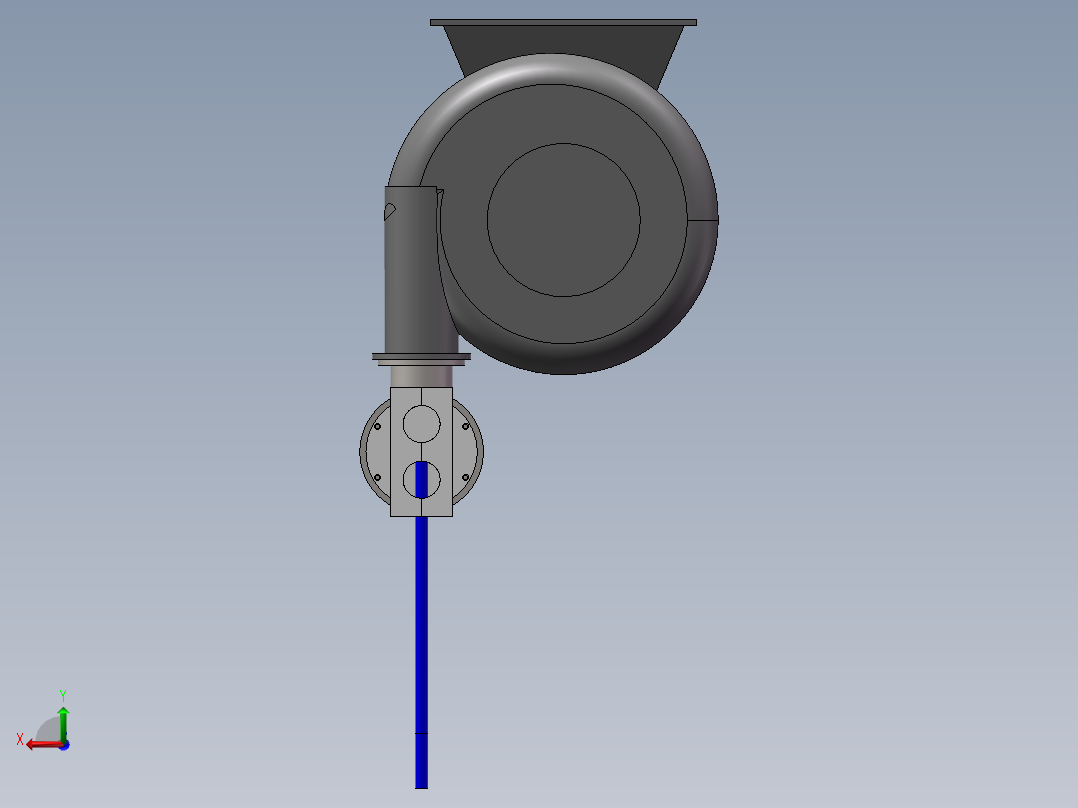 负压吸料装置sw三维后视图