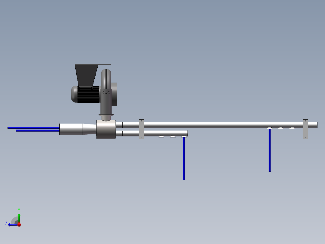 负压吸料装置sw三维右视图